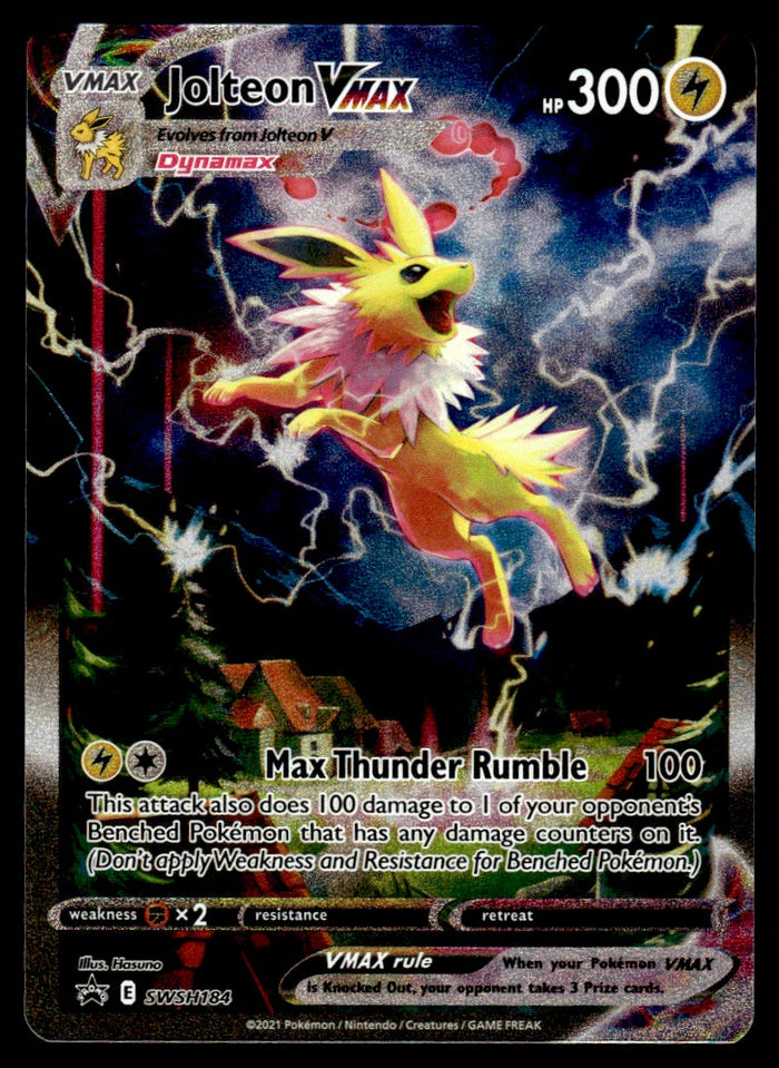 2021 Pokemon Sword & Shield Promos SWSH184 Jolteon VMAX Light Play