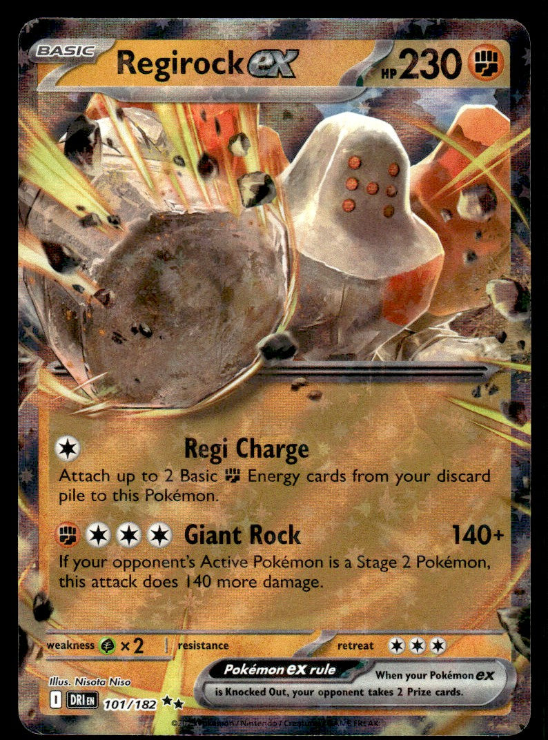 2011 Pokemon Black & White - Noble Victories 101 Regirock ex Near Mint