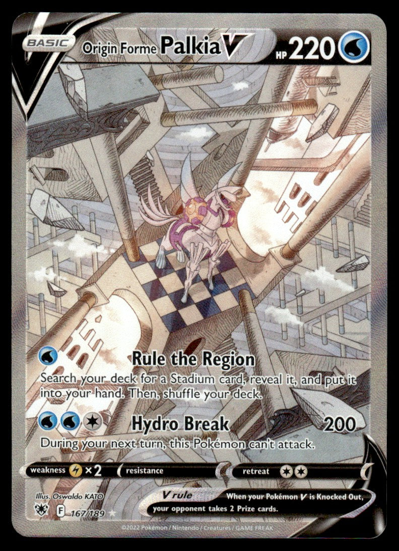 2022 Pokemon Sword & Shield - Astral Radiance 167/189 Origin Forme Palkia V Near Mint