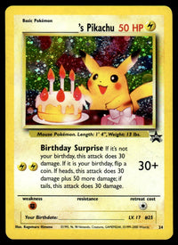 2000 Pokemon Black Star Promos 24 ______'s Pikachu Light Play