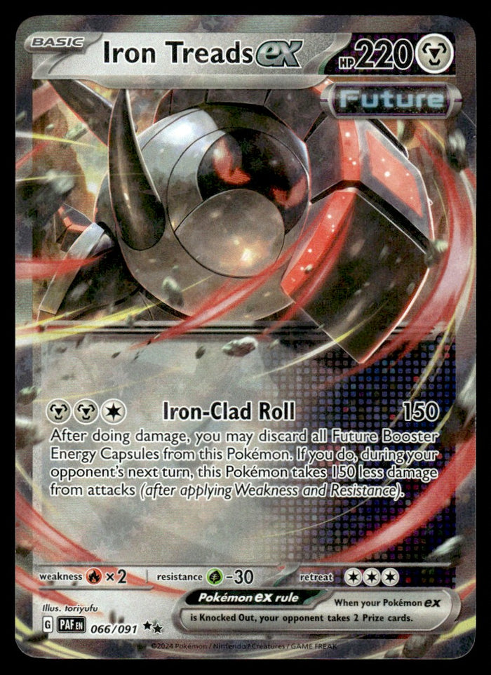 2024 Pokemon Scarlet & Violet - Paldean Fates 066/091 Iron Treads ex Near Mint