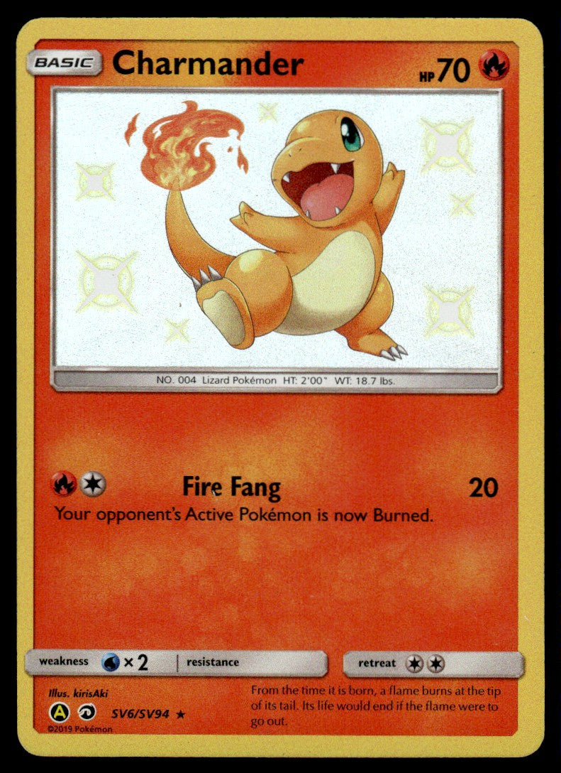 2019 Pokemon Hidden Fates: Shiny Vault SV6/SV94 Charmander Light Play
