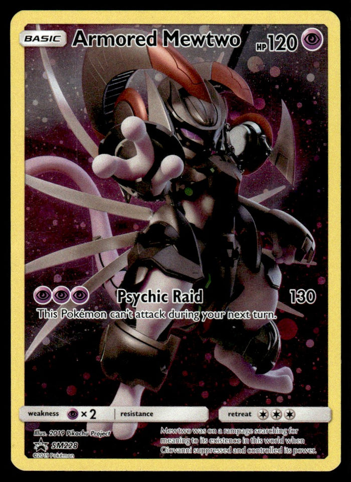 2019 Pokemon Sun & Moon Promos SM228 Armored Mewtwo Light Play