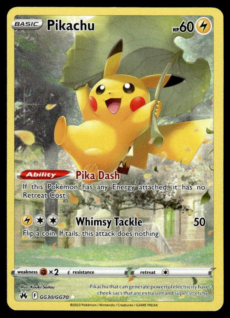2023 Pokemon Sword & Shield Series - Crown Zenith - Galarian Gallery GG30 Pikachu Near Mint