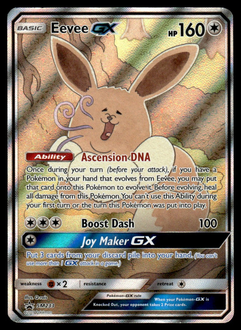 2019 Pokemon Sun & Moon Series SM233 Eevee gx Heavy Play