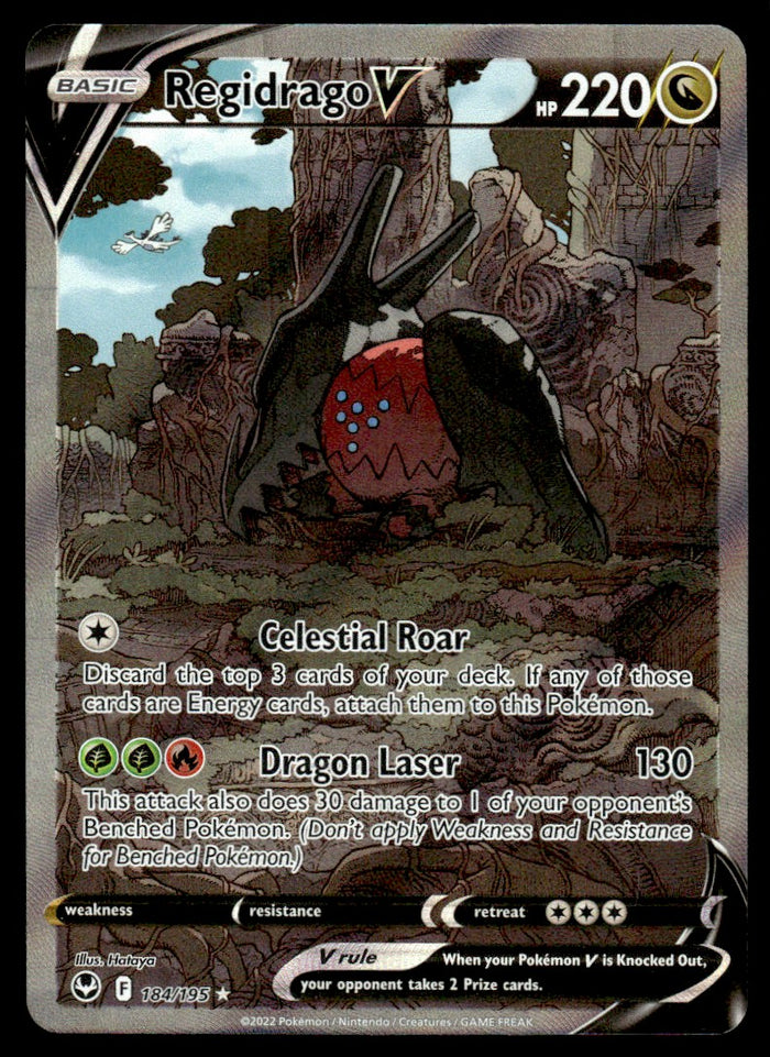 2022 Pokemon Silver Tempest 184/195 Regidrago V Near Mint