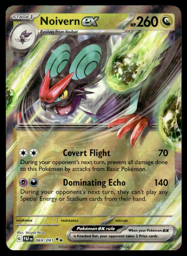 2024 Pokemon Scarlet & Violet - Paldean Fates 069/091 Noivern ex Near Mint
