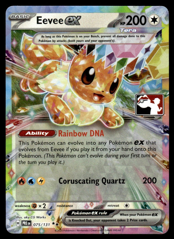 2025 Pokemon Prize Pack Series 7 075/131 Eevee GX Near Mint