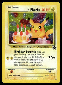 2000 Pokemon Black Star Promos 24 _____'s Pikachu Damaged