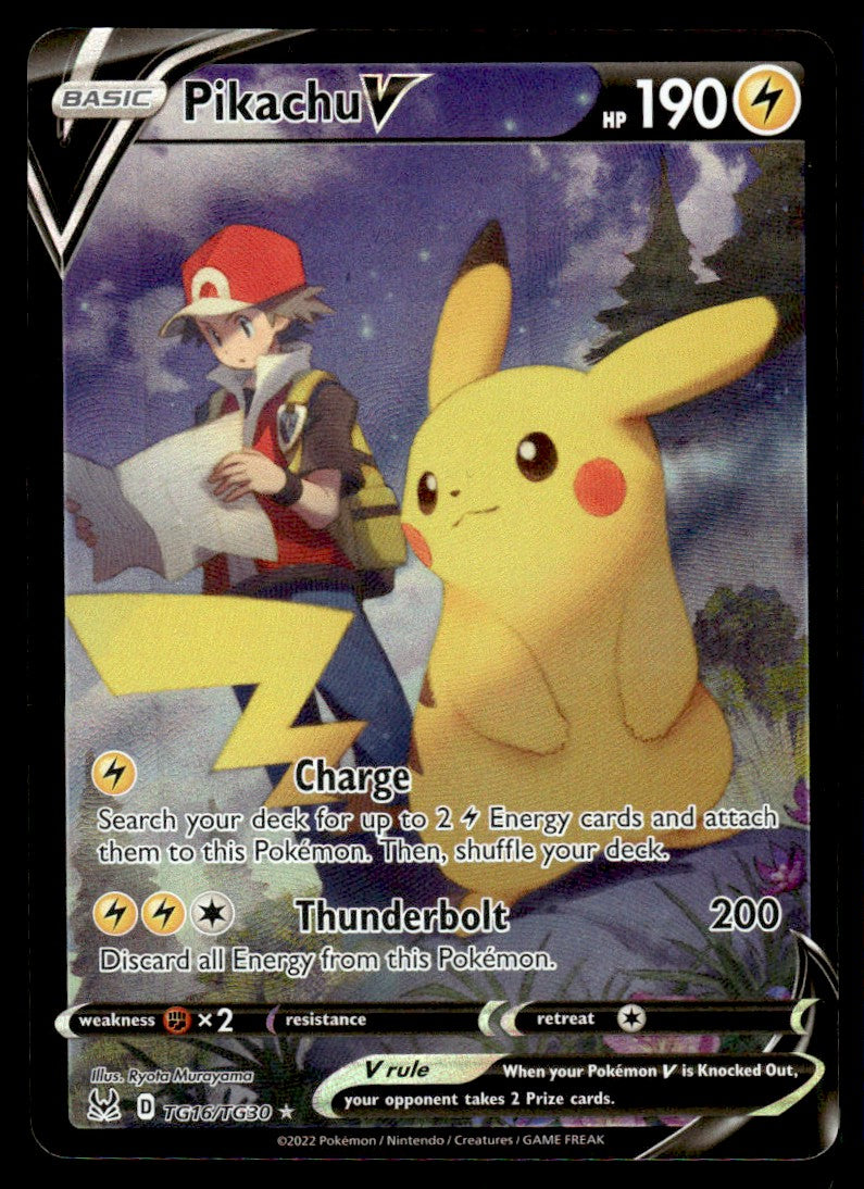 2022 Pokemon Sword & Shield - Lost Origin TG16/TG30 Pikachu V Near Mint
