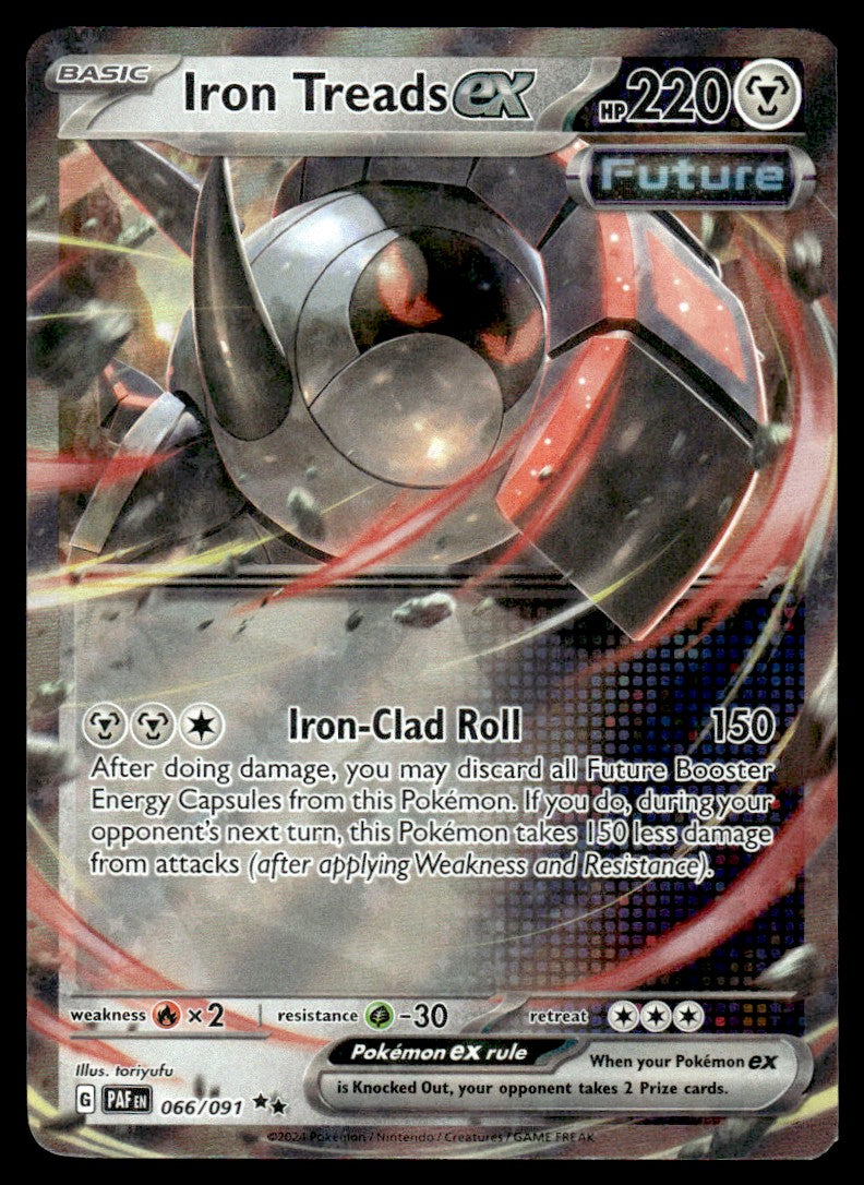2024 Pokemon Scarlet & Violet - Paldean Fates 066/091 Iron Treads ex Near Mint