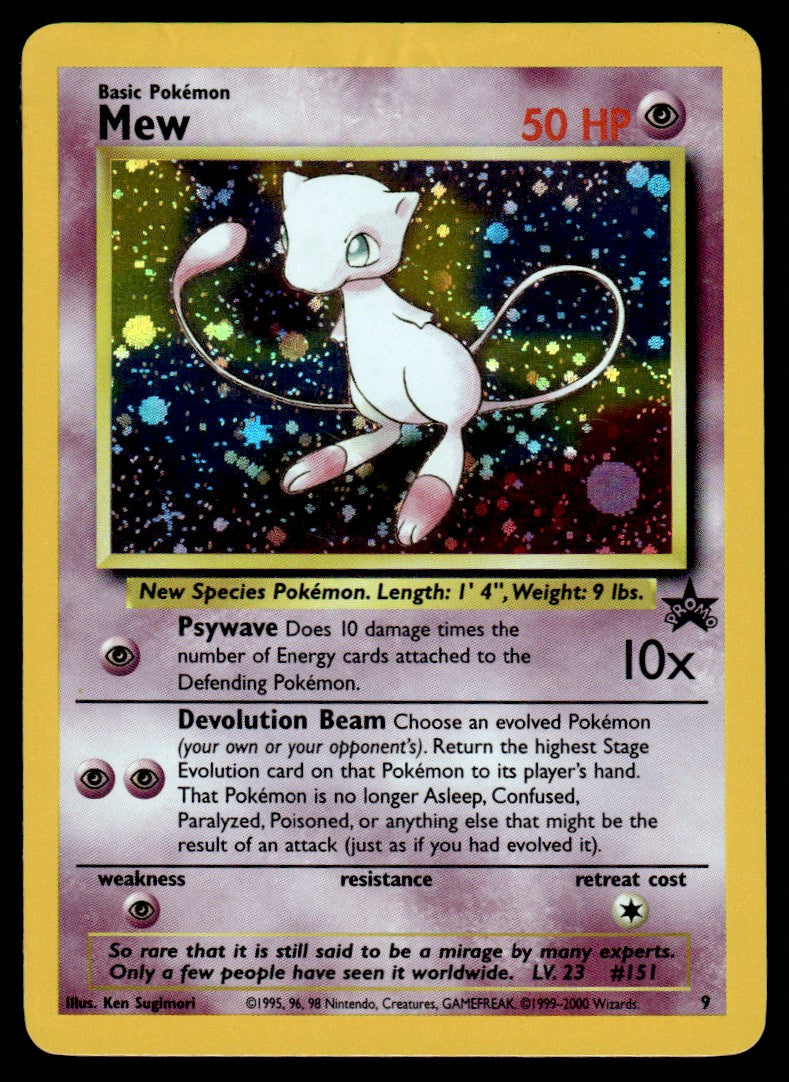 2000 Pokemon Black Star Promos 9 Mew Damaged