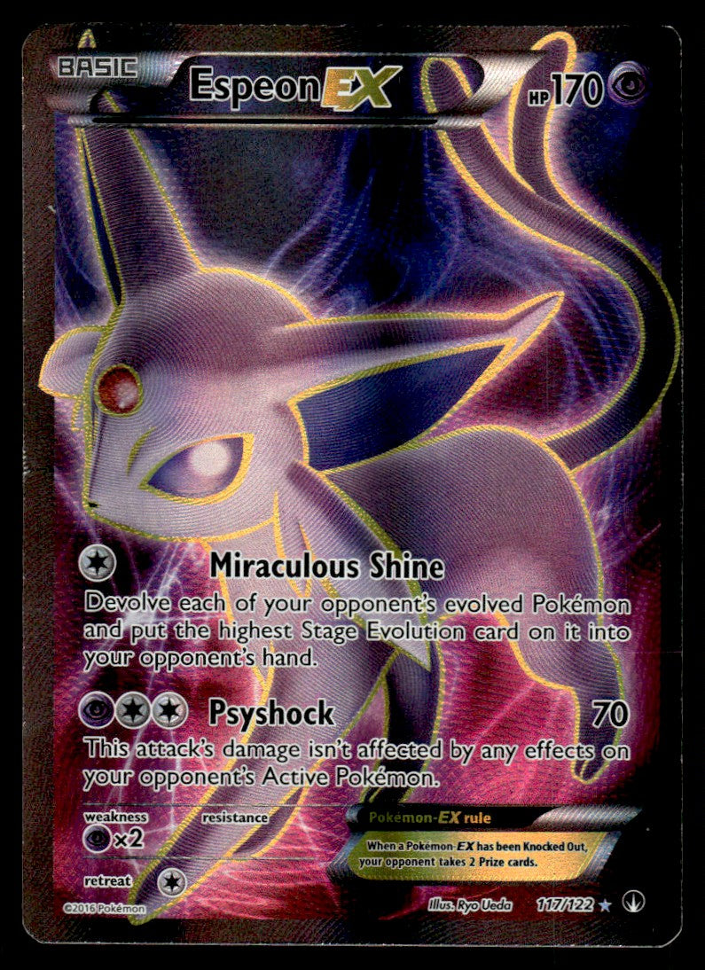 2016 Pokemon XY - BREAKpoint 117 Espeon-EX Heavy Play