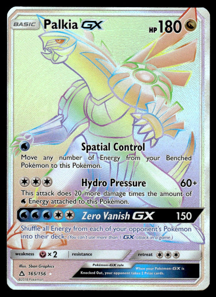 2018 Pokemon Ultra Prism 165 Palkia-GX Light Play