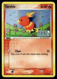 2006 Pokemon EX - Crystal Guardians 65 Torchic Heavy Play