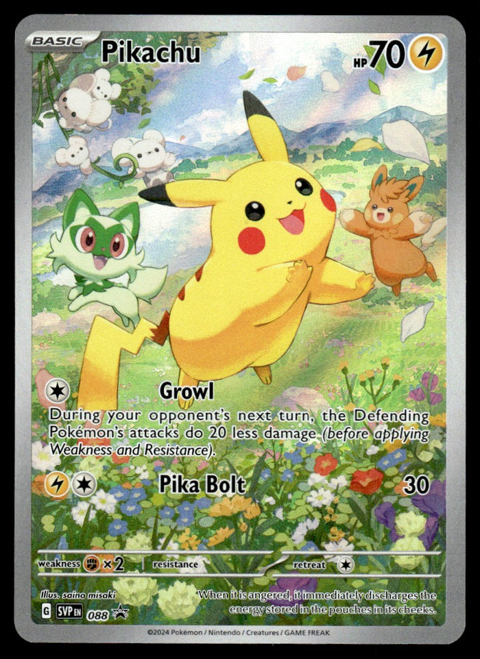 2024 Pokemon Scarlet & Violet Promos 088 Pikachu Near Mint
