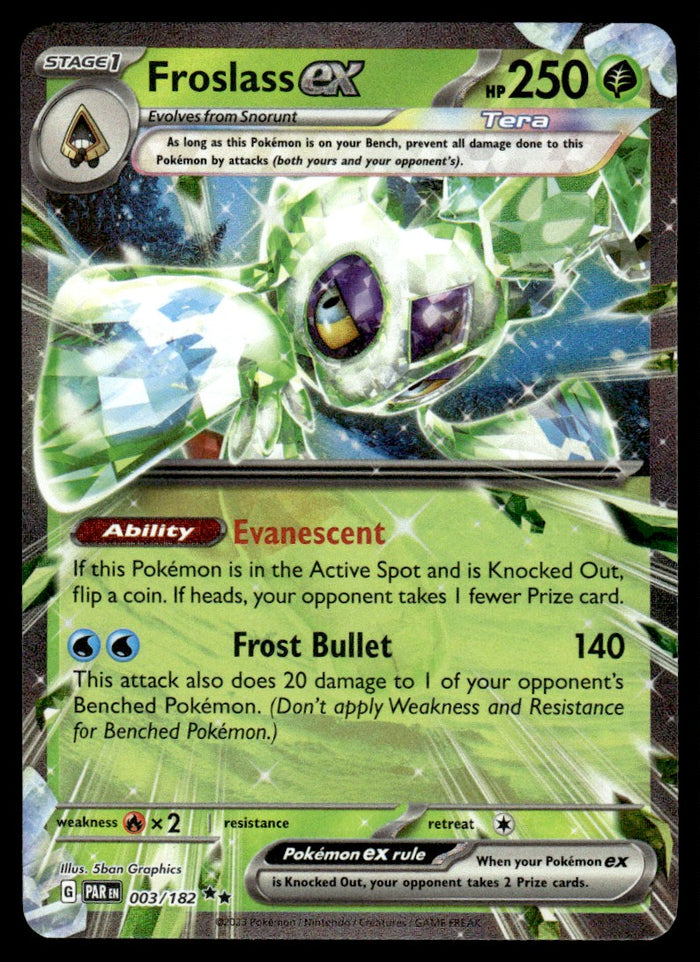 2023 Pokemon Scarlet & Violet - Paradox Rift 003/182 Froslass ex Near Mint