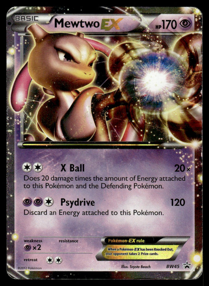 2012 Pokemon Black & White, Promos - Black & White Promos BW45 Mewtwo-EX Damaged
