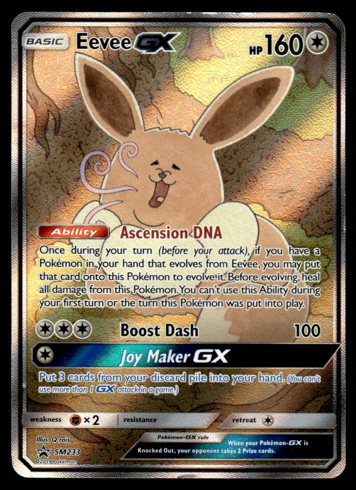 2019 Pokemon Sun & Moon, Promos - Sun & Moon Promos SM233 Eevee-GX Heavy Play
