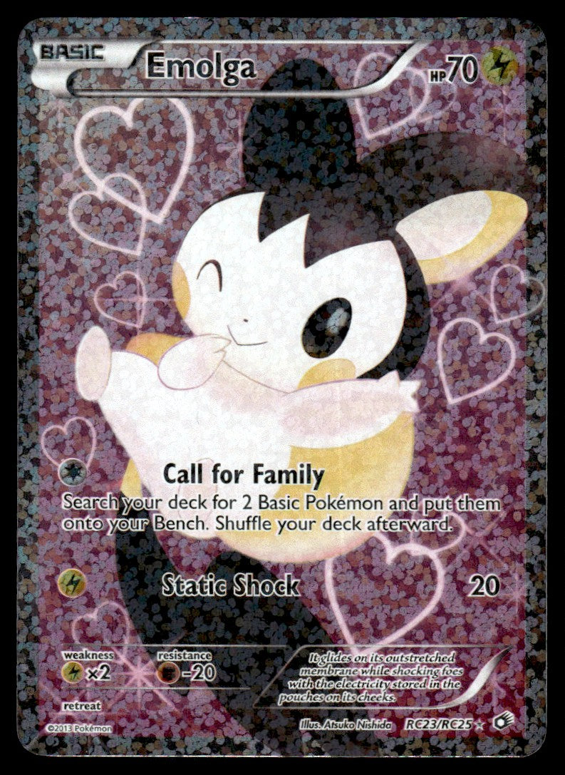 2013 Pokemon Black & White - Legendary Treasures RC23/RC25 Emolga Light Play