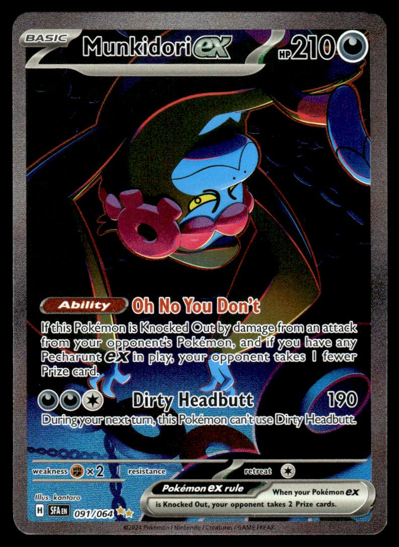 2024 Pokemon Scarlet & Violet - Shrouded Fable 091/064 Munkidori ex Near Mint