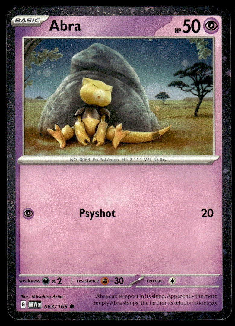 2023 Pokemon Scarlet & Violet Series - Scarlet & Violet - 151 63 Abra Near Mint