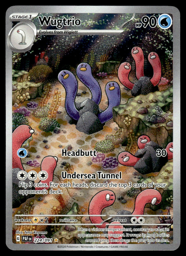 2024 Pokemon Scarlet & Violet Series - Paldean Fates 224 Wugtrio Light Play