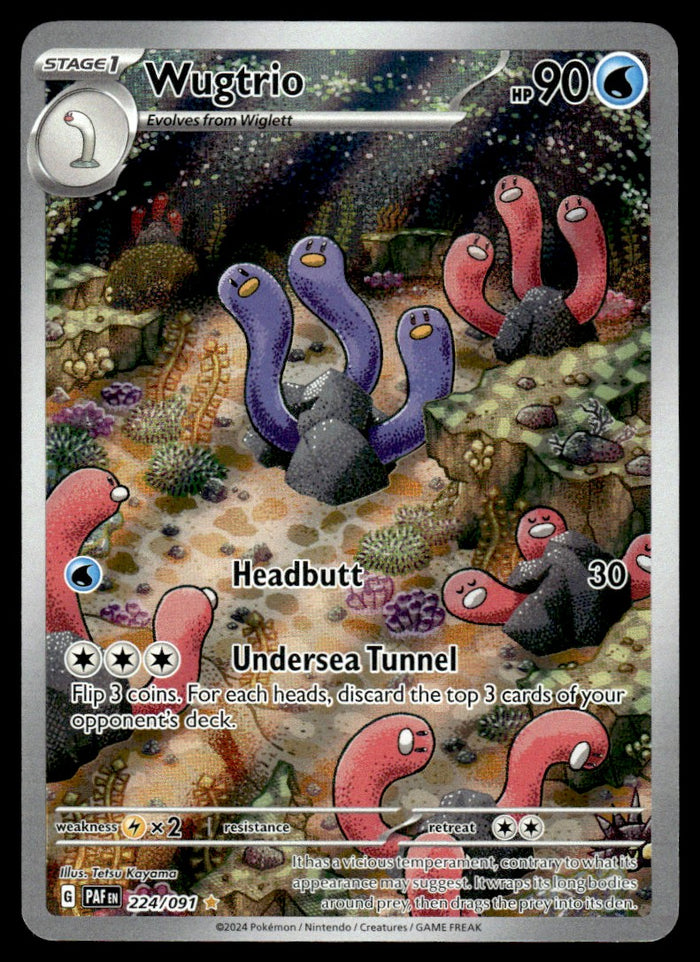 2024 Pokemon Scarlet & Violet Series - Paldean Fates 224 Wugtrio Light Play