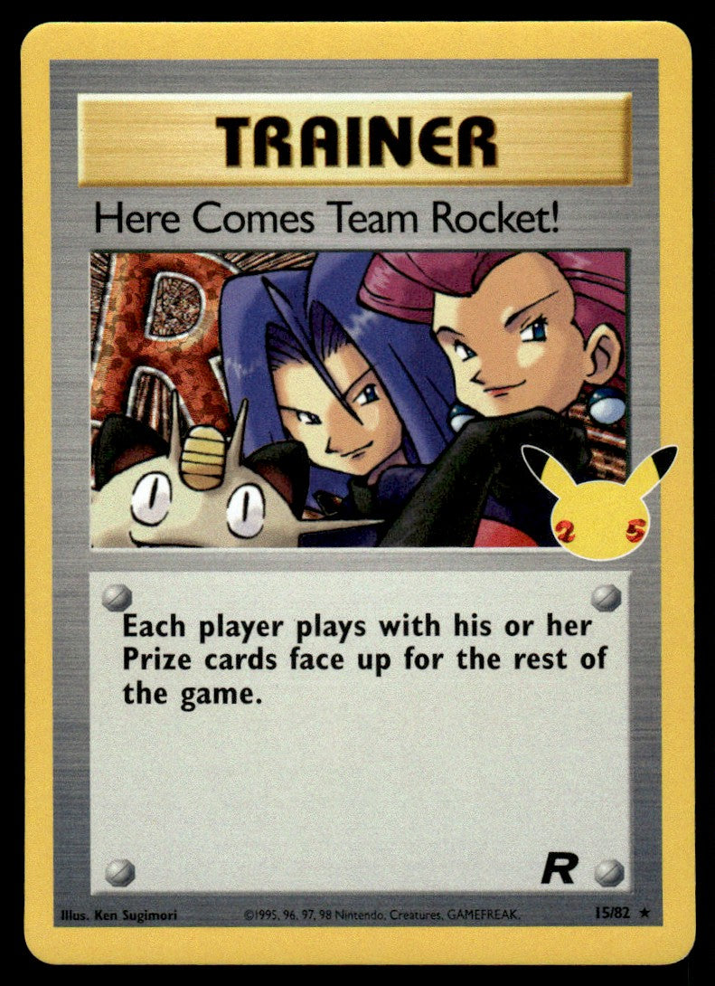 2021 Pokemon Celebrations 15 Here Comes Team Rocket! Near Mint