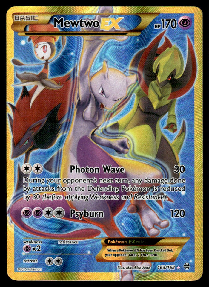 2015 Pokemon XY - BREAKthrough 163/162 Mewtwo EX Heavy Play