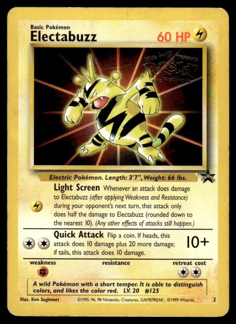 1999 Pokemon Black Star Promos 2 Electabuzz Damaged