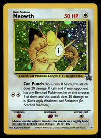 2000 Pokemon Black Star Promos 10 Meowth Heavy Play