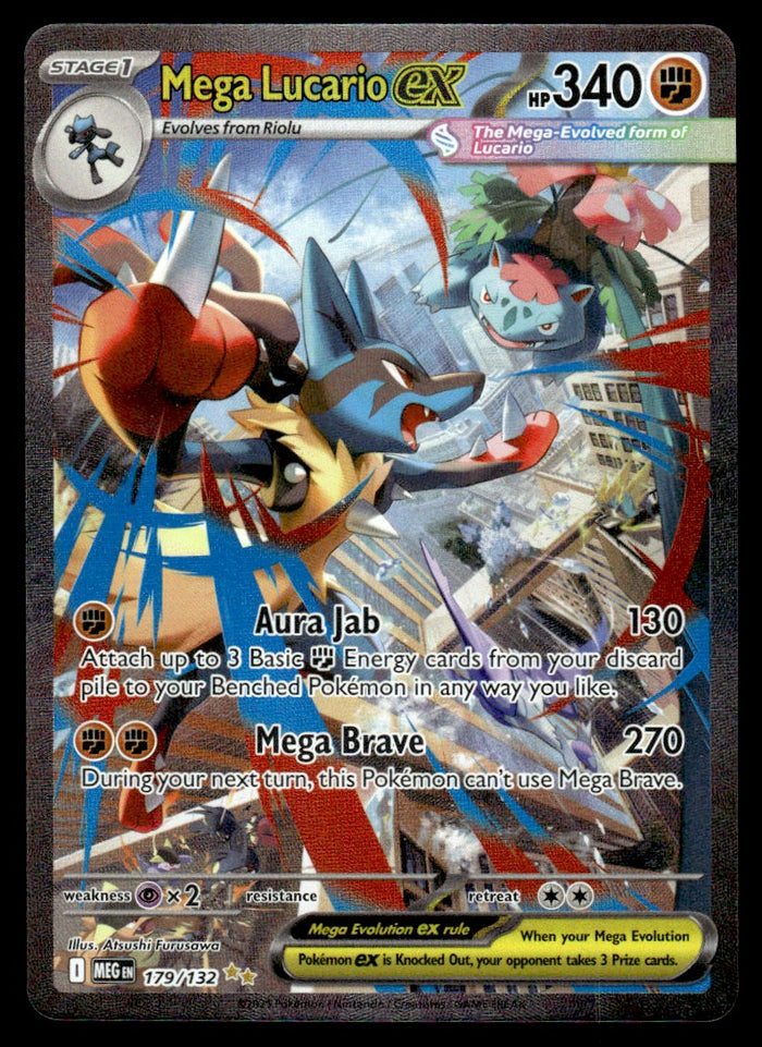 2025 Pokemon Mega Evolution 179/132 Mega Lucario ex Near Mint