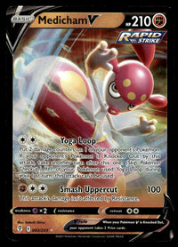 2021 Pokemon Sword & Shield - Evolving Skies 83 Medicham V Near Mint