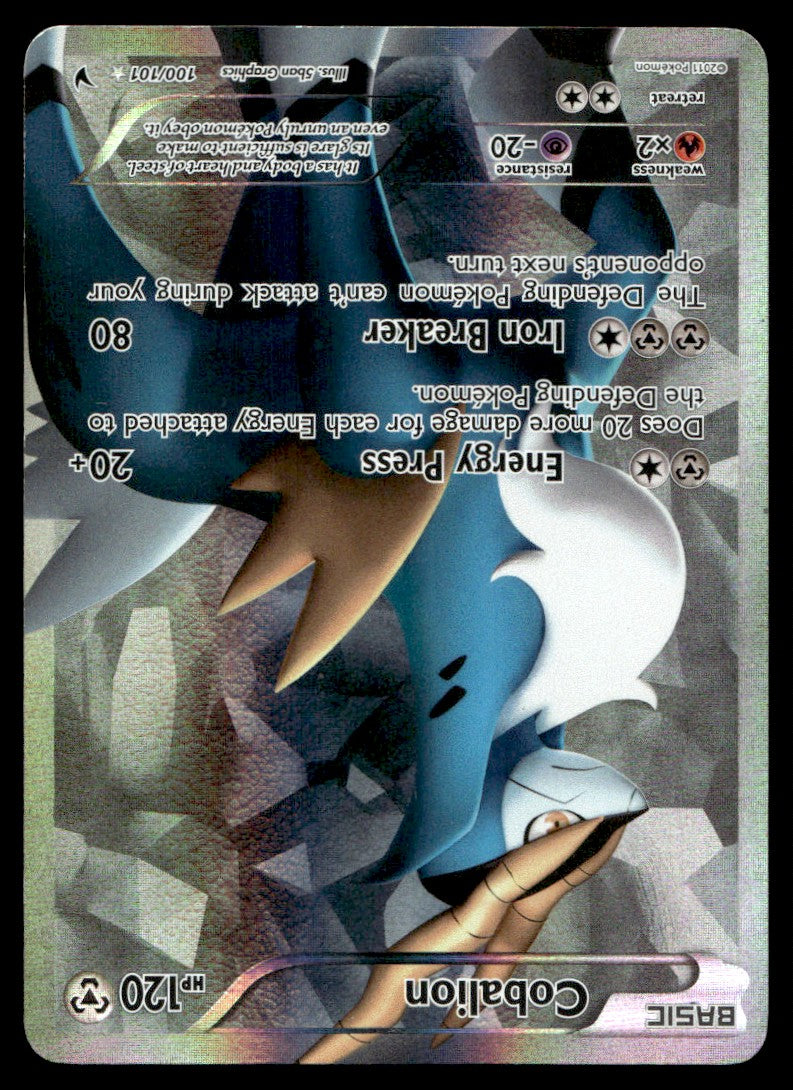 2011 Pokemon Black & White - Noble Victories 100/101 Cobalion Heavy Play