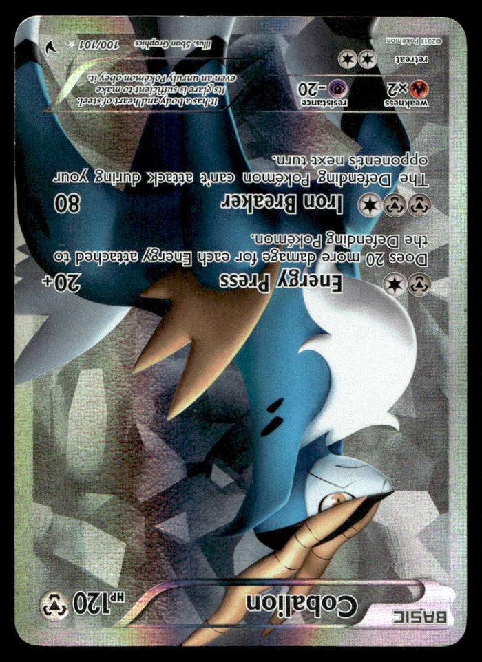 2011 Pokemon Black & White - Noble Victories 100/101 Cobalion Heavy Play