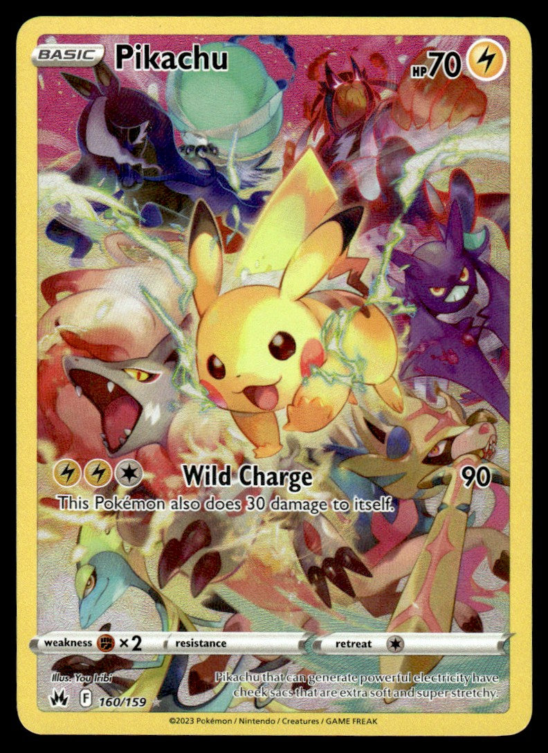 2023 Pokemon Sword & Shield - Crown Zenith 160 Pikachu Light Play