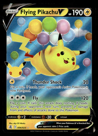 2021 Pokemon Sword & Shield - Celebrations 6 Flying Pikachu V Light Play