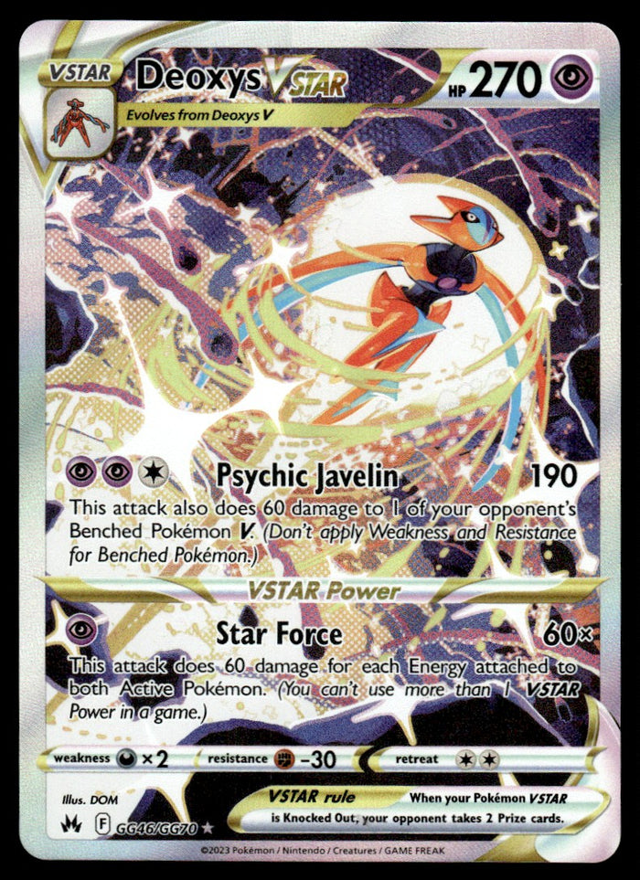 2023 Pokemon Sword & Shield Series - Crown Zenith - Galarian Gallery GG46 Deoxys VSTAR Light Play