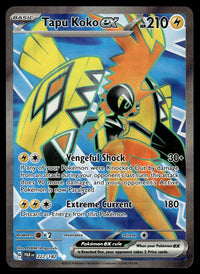 2023 Pokemon Paradox Rift 222/182 Tapu Koko ex Near Mint