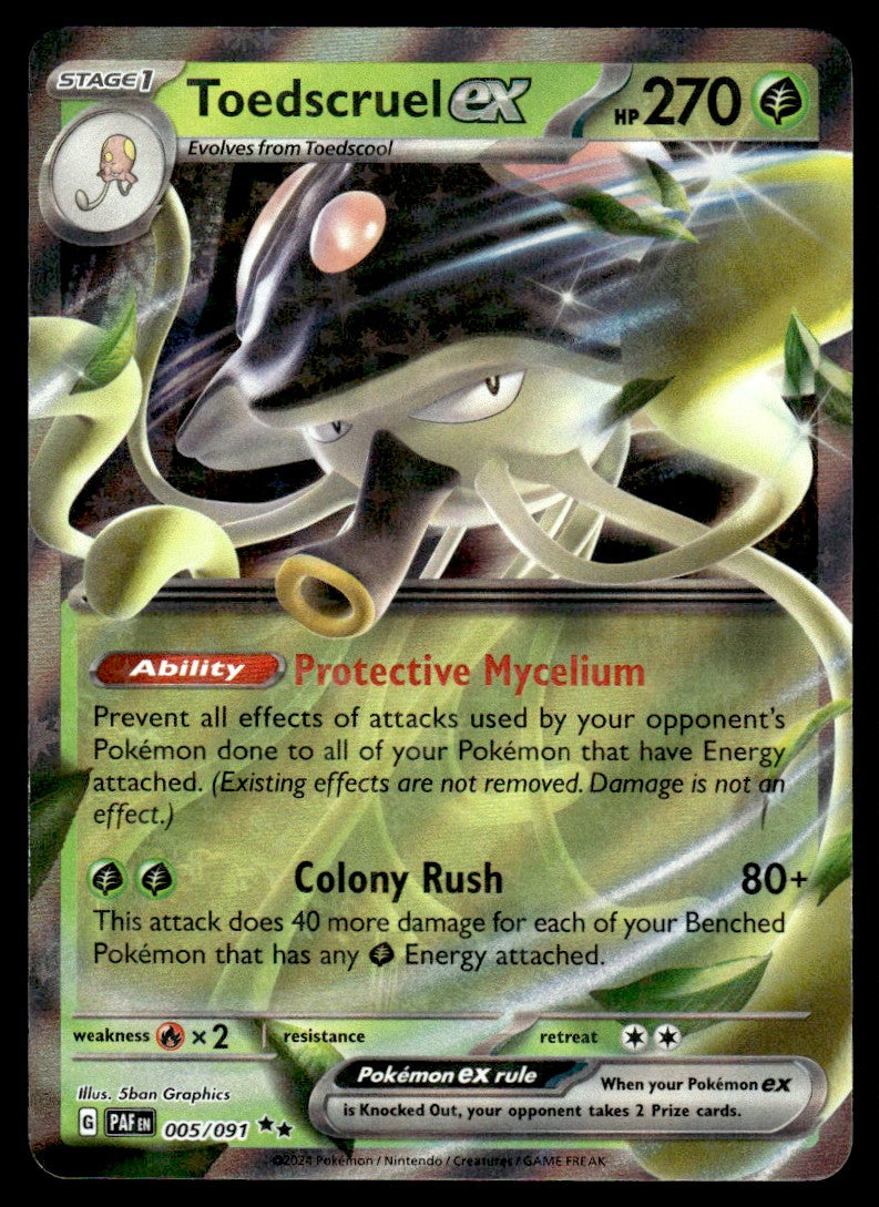 2023 Pokemon Paldean Fates 005 Toedscruel ex Near Mint