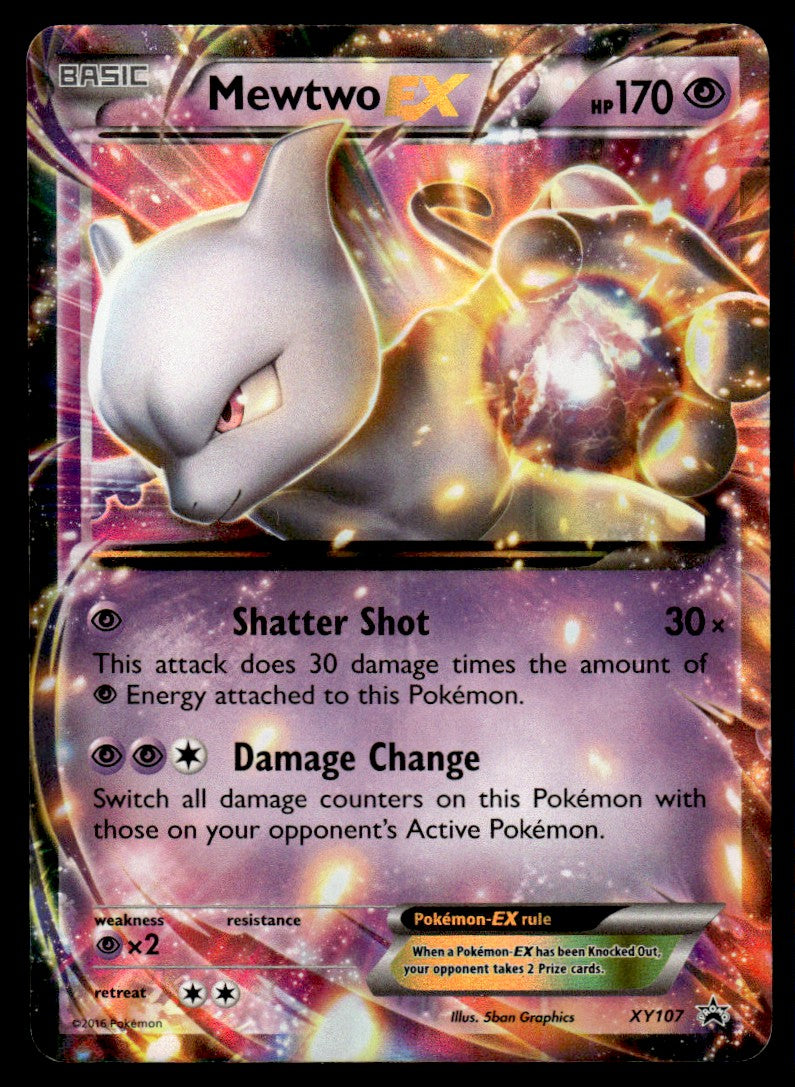 2016 Pokemon XY, Promos - XY Promos XY107 Mewtwo-EX Light Play