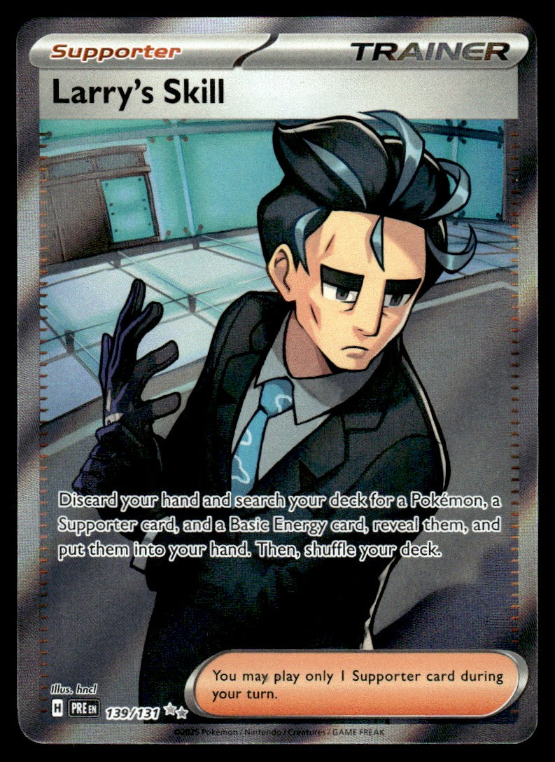 2025 Pokemon Scarlet & Violet - Prismatic Evolutions 139/131 Larry's Skill Near Mint