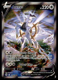 2022 Pokemon Sword & Shield - Brilliant Stars 166/172 Arceus V Near Mint