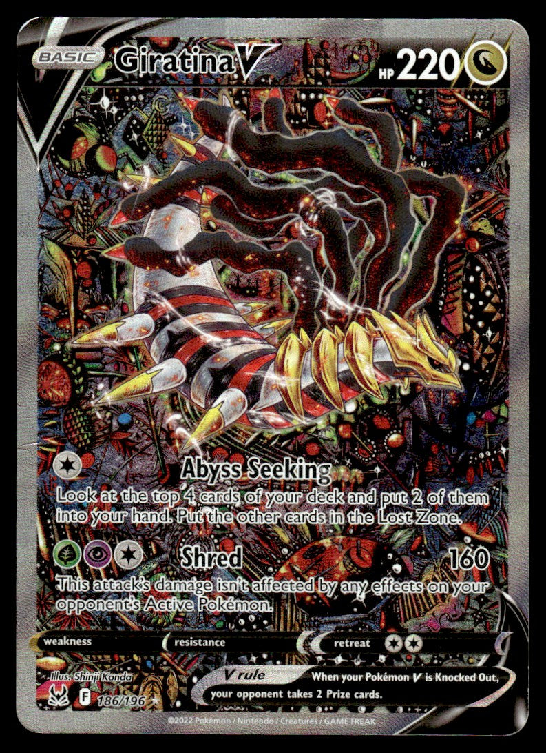2022 Pokemon Sword & Shield - Lost Origin 186/196 Giratina V Heavy Play