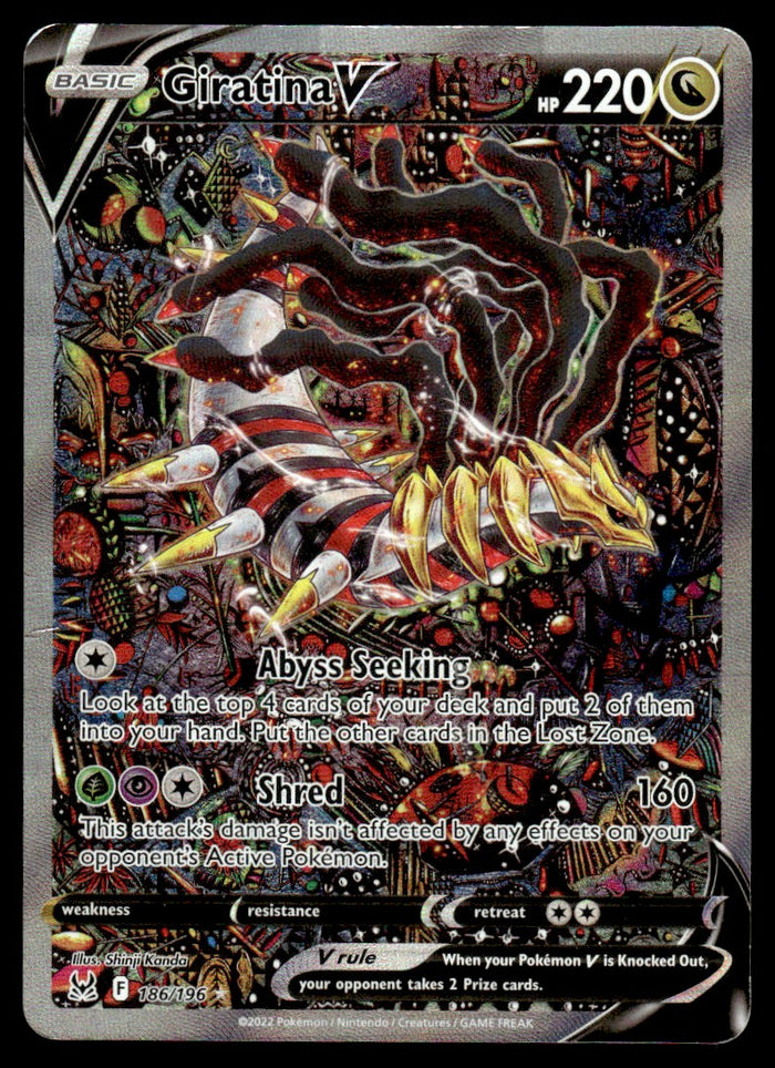2022 Pokemon Sword & Shield - Lost Origin 186/196 Giratina V Heavy Play
