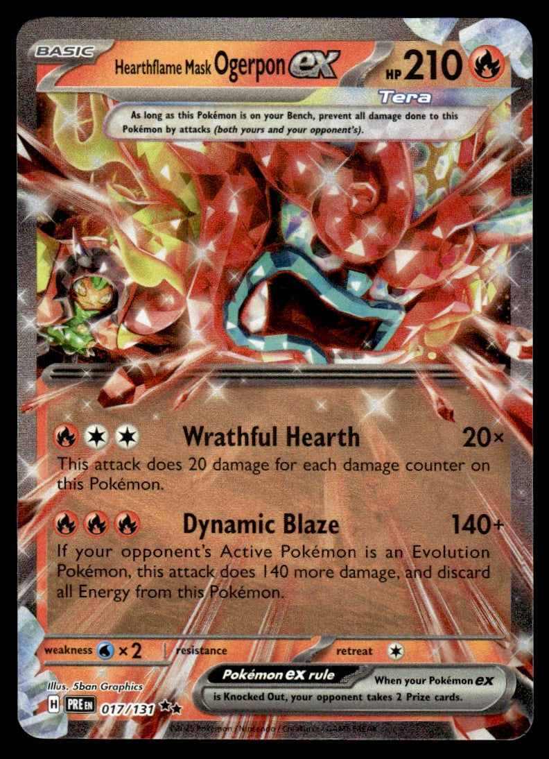 2024 Pokemon Scarlet & Violet Series - Twilight Masquerade 40 Heartflame Mask Ogerpon ex Near Mint