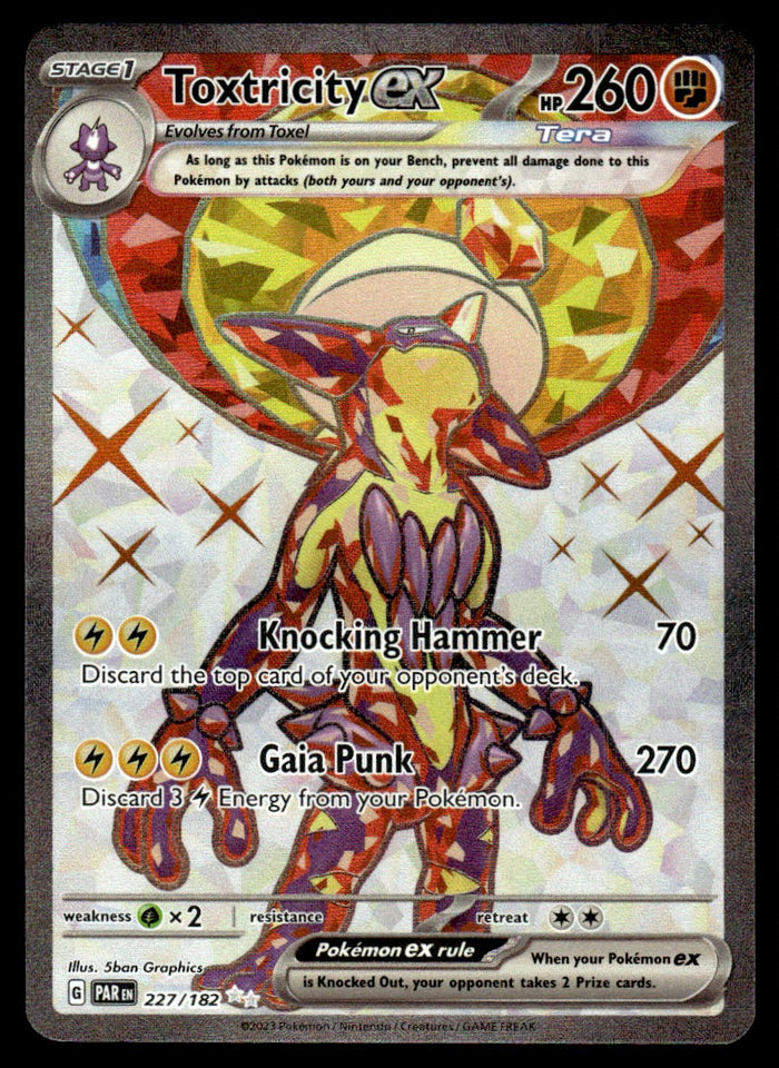 2023 Pokemon Paradox Rift 227/182 Toxtricity ex Near Mint
