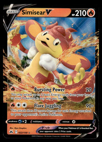 2023 Pokemon Crown Zenith 022/159 Simisear V Near Mint