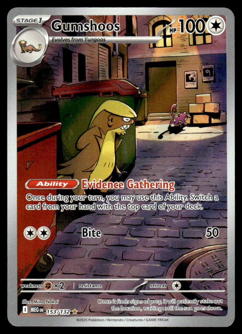 2025 Pokemon Mega Evolution 153/132 Gumshoos Near Mint